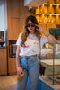 CAMISETA LARGA BORDADA AMOR PROPIO REF 013554
