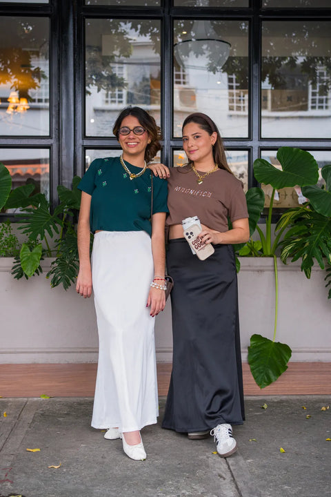 CAMISETA LARGA BORDADA CACTUS REF 013547