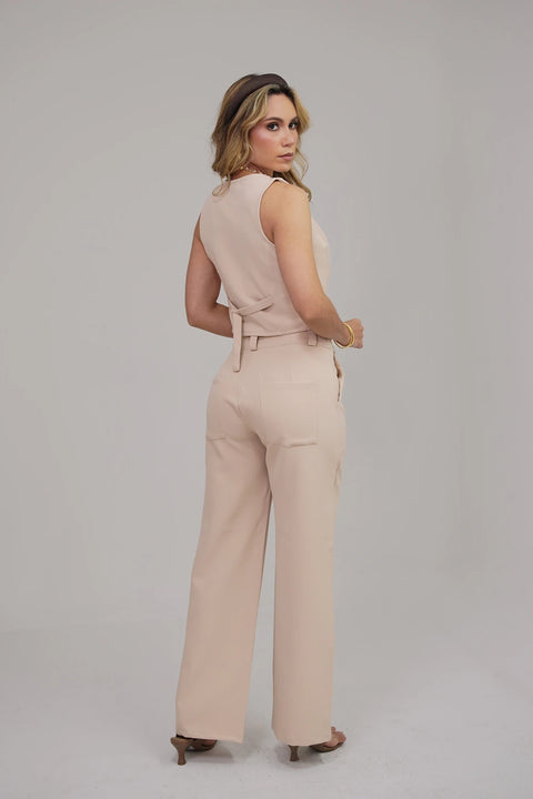 SET DE PANTALÓN Y CHALECO CON RIBETES REF 1410