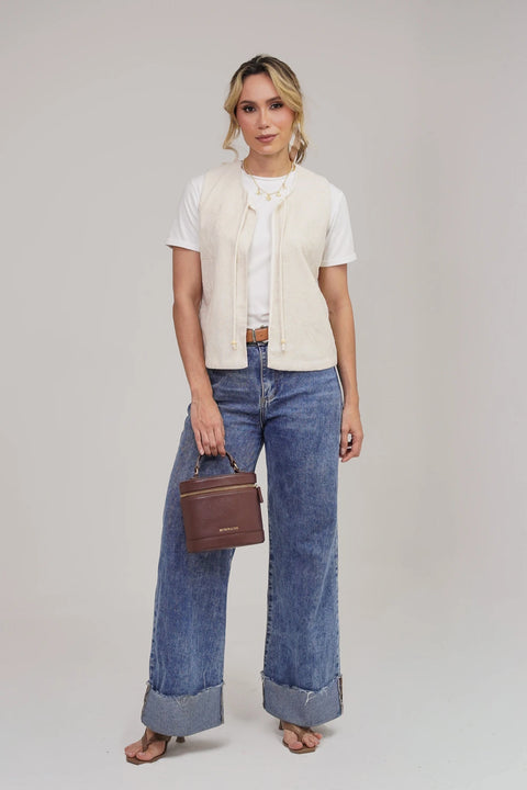 CHALECO BORDADO DE PALMAS REF 0322