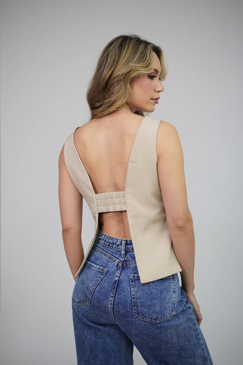 CHALECO DE TIRAS CON BOTONES REF 0317