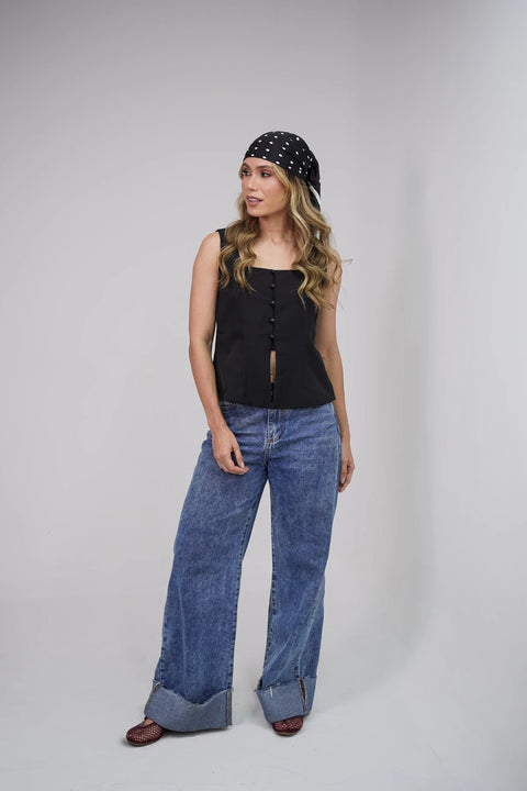 CHALECO DE TIRAS CON BOTONES REF 0317