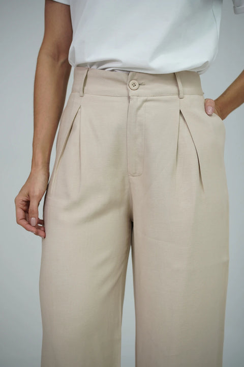 PANTALÓN PLIEGUES BOTA ANCHA REF 0425