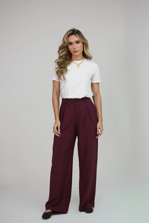 PANTALÓN PLIEGUES BOTA ANCHA REF 0425