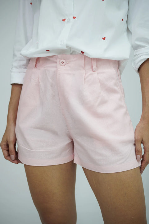 SHORT CON PLIEGUES Y ELÁSTICO EN PRETINA REF 1801