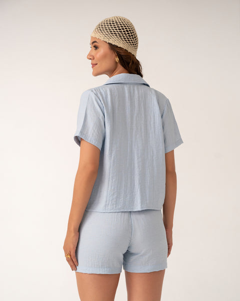 CAMISERA BORDADO DE PALMAS REF 0320