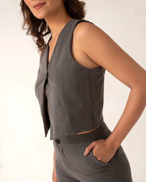 SET DE SHORT Y CHALECO ESPALDA CRUZADO