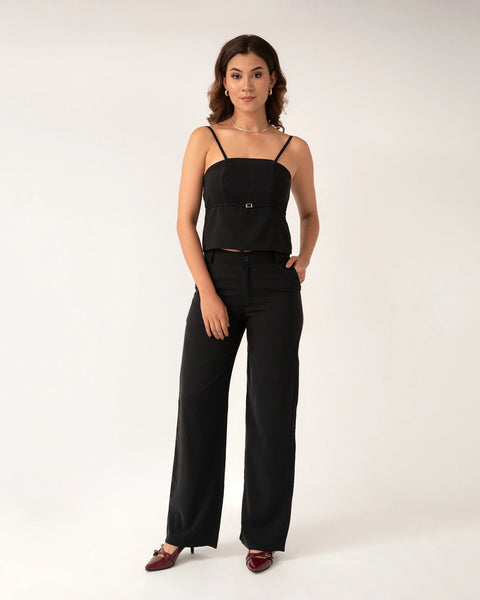 PANTALON CLÁSICO TIRO ALTO BOTA RECTA REF 0424