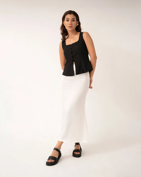 FALDA MIDI EN SEDA REF 0703