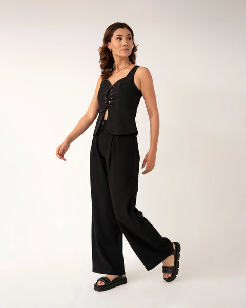 PANTALÓN PLIEGUES BOTA ANCHA REF 0425