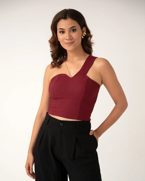 TOP DE TIRA CON DETALLE MALLATEX EN EL HOMBRO Y ESPALDA REF 0511