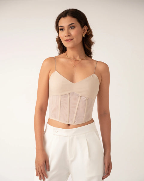 TOP DE TIRAS CON VARILLAS Y MALLATEX REF 0512