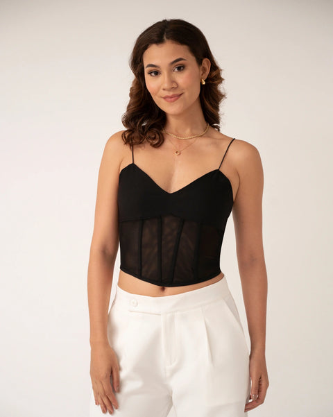 TOP DE TIRAS CON VARILLAS Y MALLATEX REF 0512